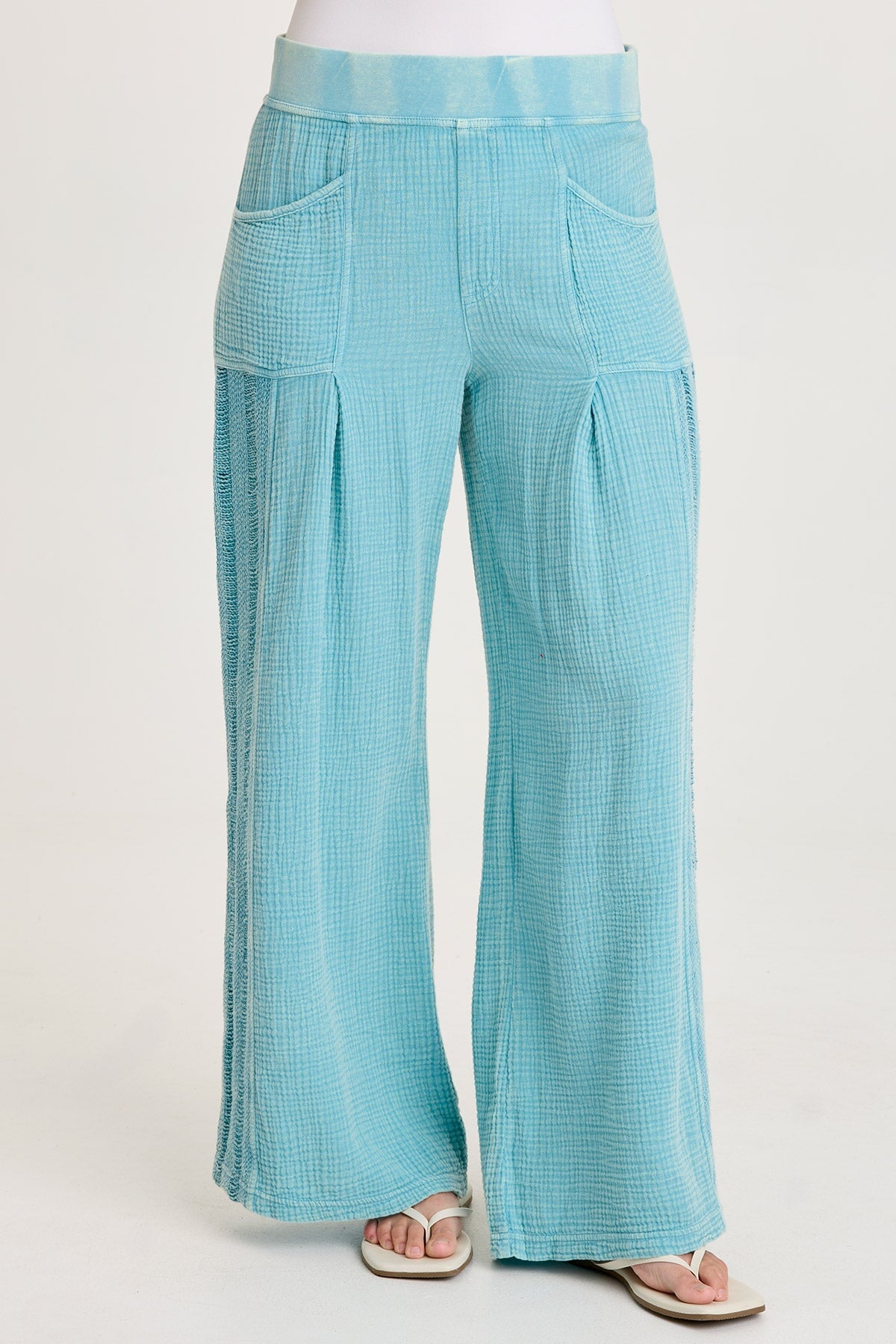 XCVI Elu Gauze Lace Trim Wide Leg Pant 