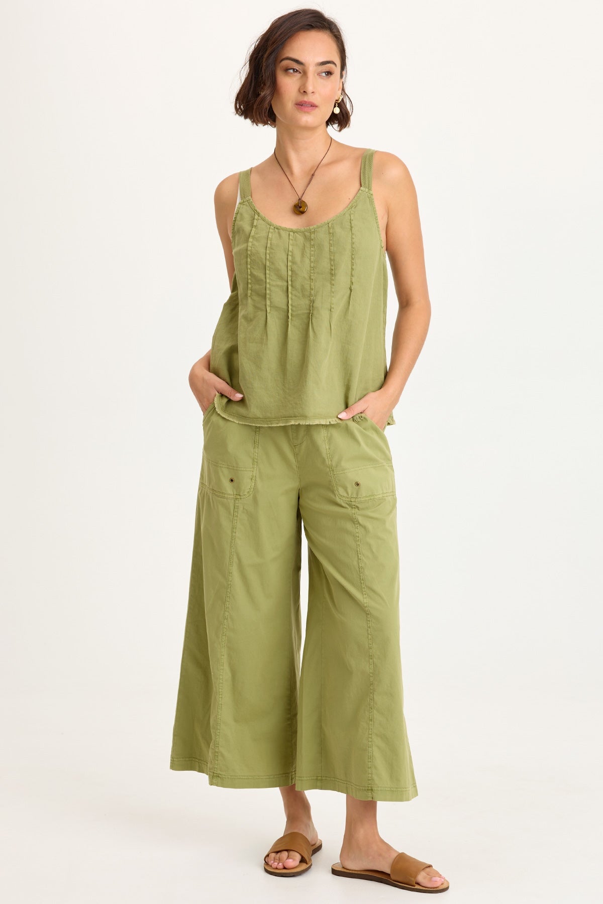 Wearables Gottfried Poplin Gaucho Crop 