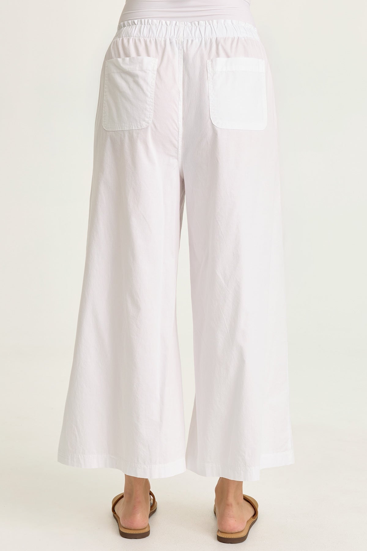 Wearables Gottfried Stretch Poplin Elastic Paperbag Waist Gaucho