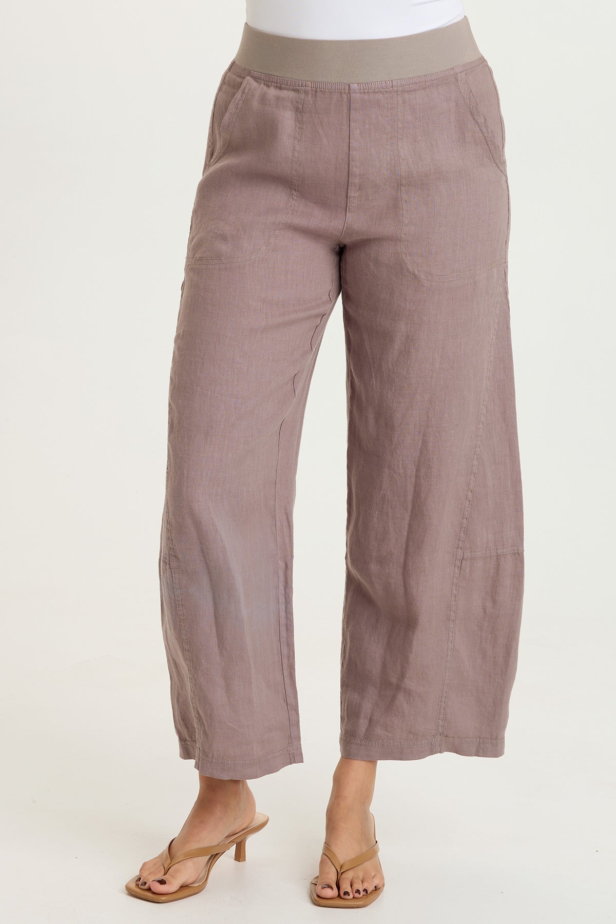 XCVI Nao Linen Barrel Crop 