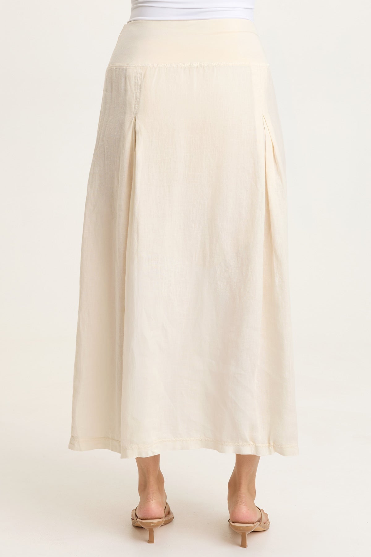 XCVI Aderyn Linen Pleated Skirt 
