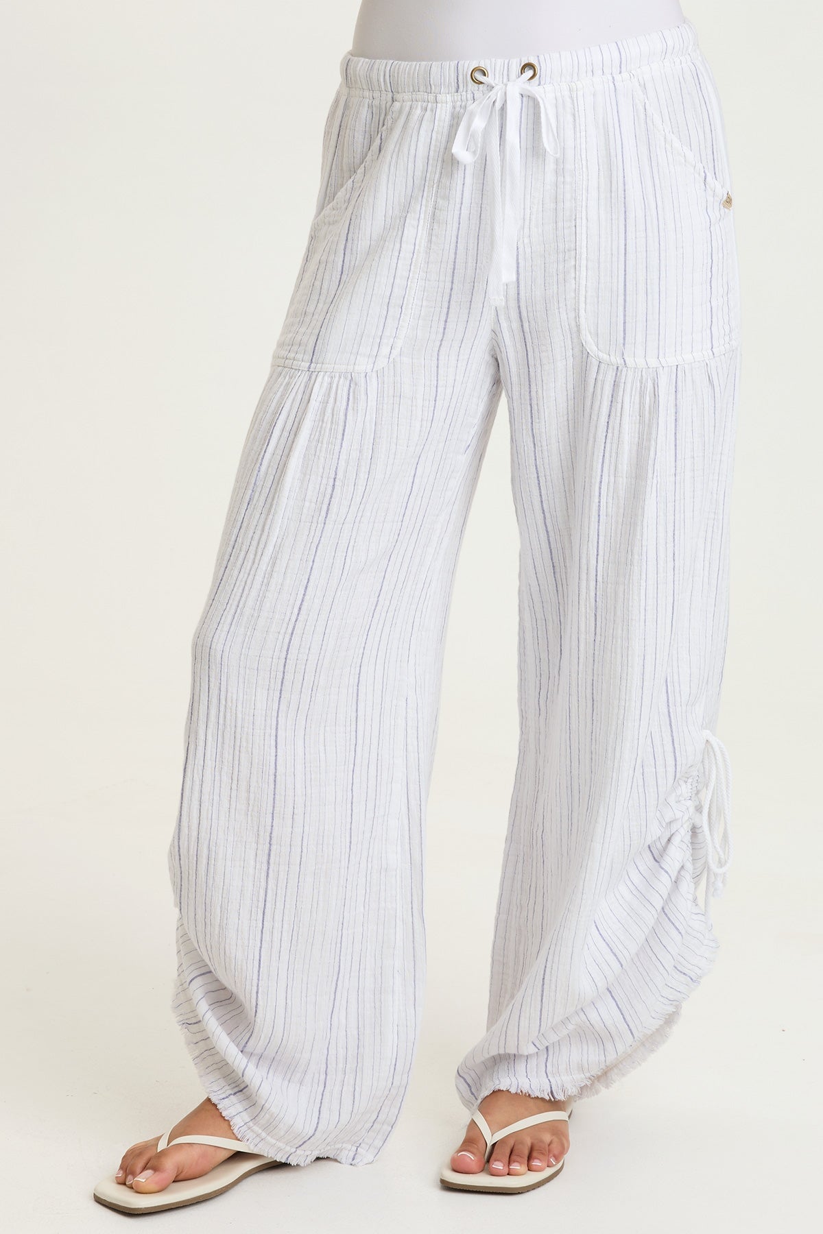 XCVI Muriel Stripe Gauze Wide-Leg Pant 