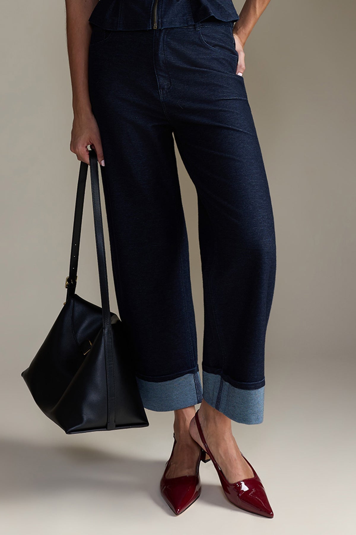 Wearables Livia Indigo Twill Cuffed Pant 