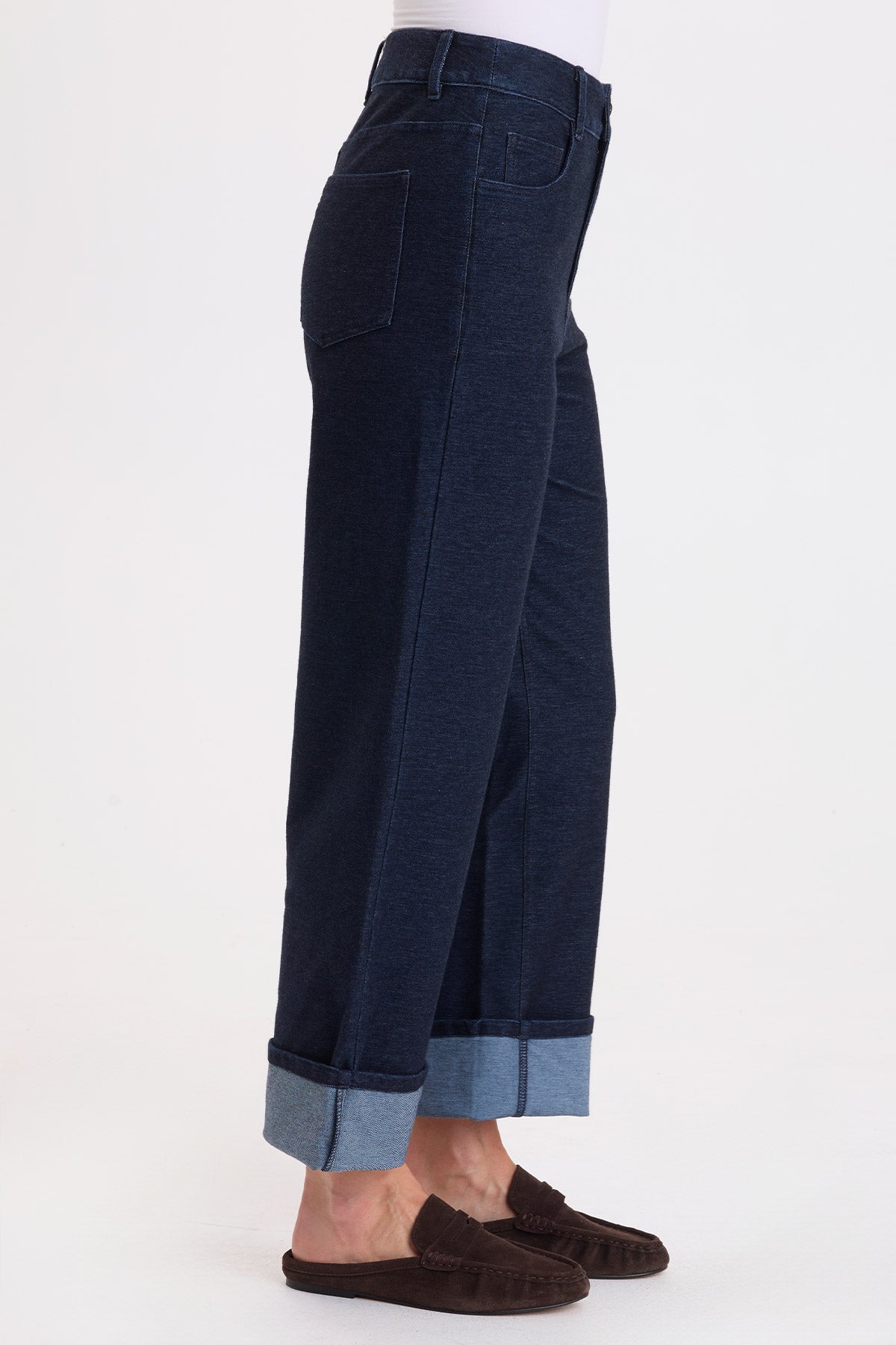 Livia Indigo Twill Cuffed Pant