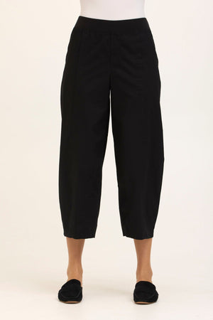 公式Bibiy.2025AW BSTARRYPANTSブラック カジュアルパンツ Benson Stretch Poplin Pull-On Waist Barrel Crop Pant
