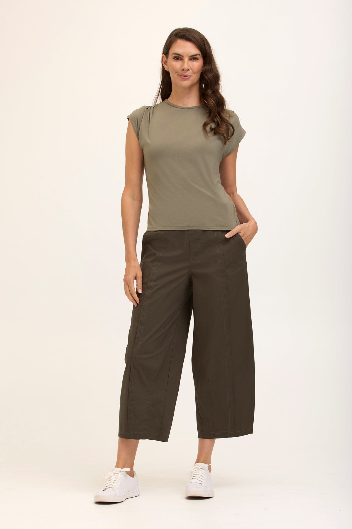 Core by XCVI Benson Poplin Barrel Crop 