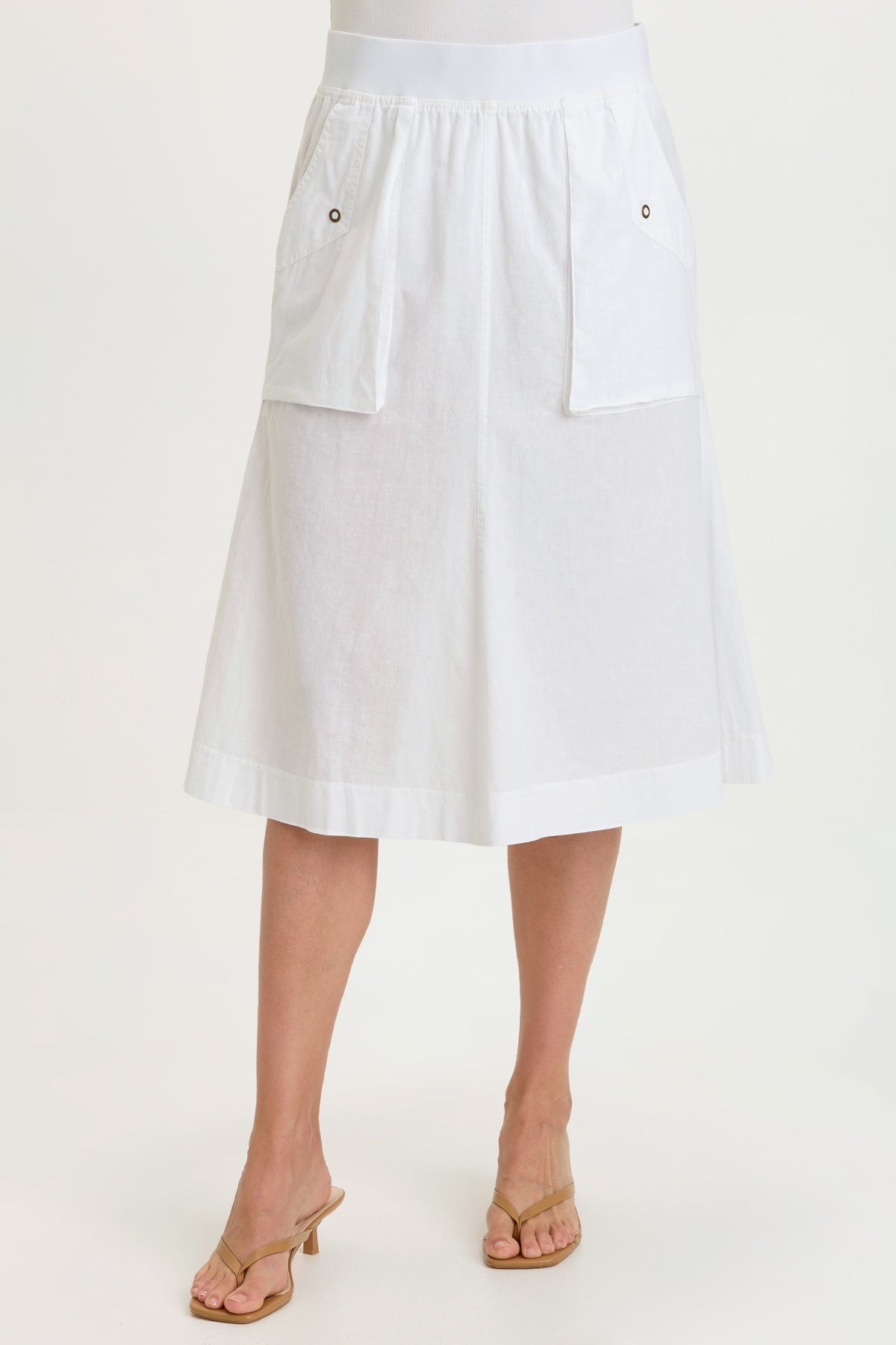 Wearables Parvati Cotton Linen Midi Skirt 