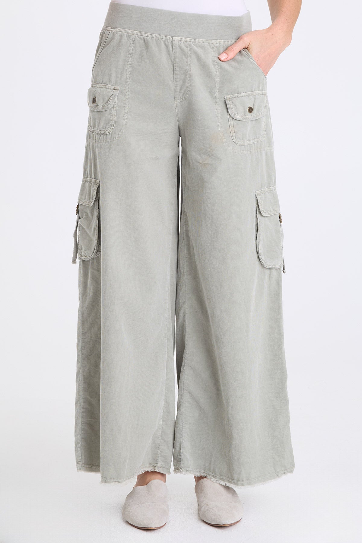 XCVI Nolyn Corduroy Wide Leg Cargo Pant 