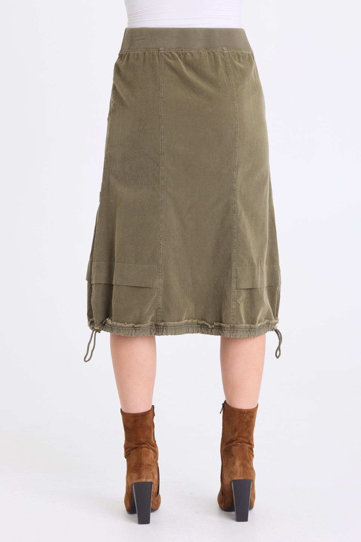 XCVI Reine Corduroy Cinch Hem Skirt 