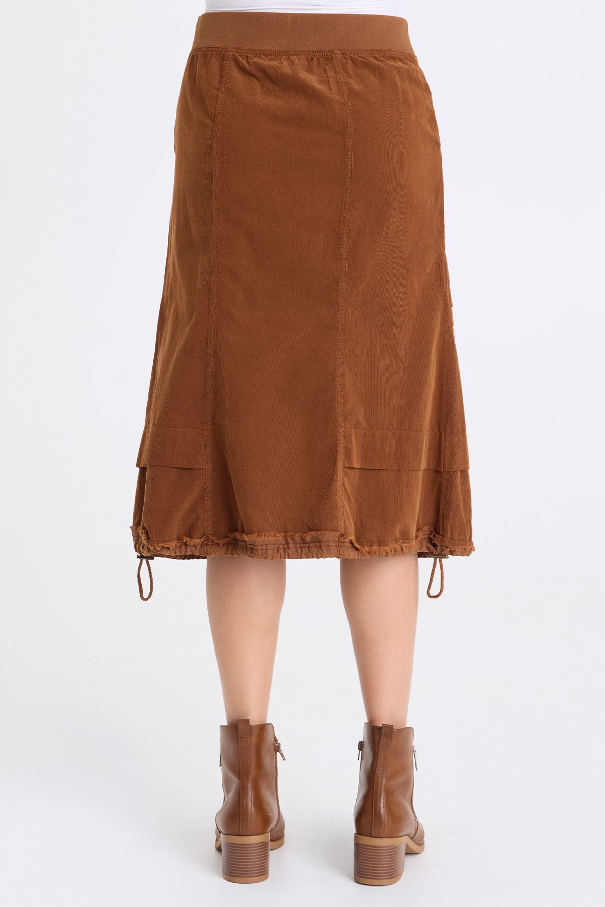 XCVI Reine Corduroy Cinch Hem Skirt 