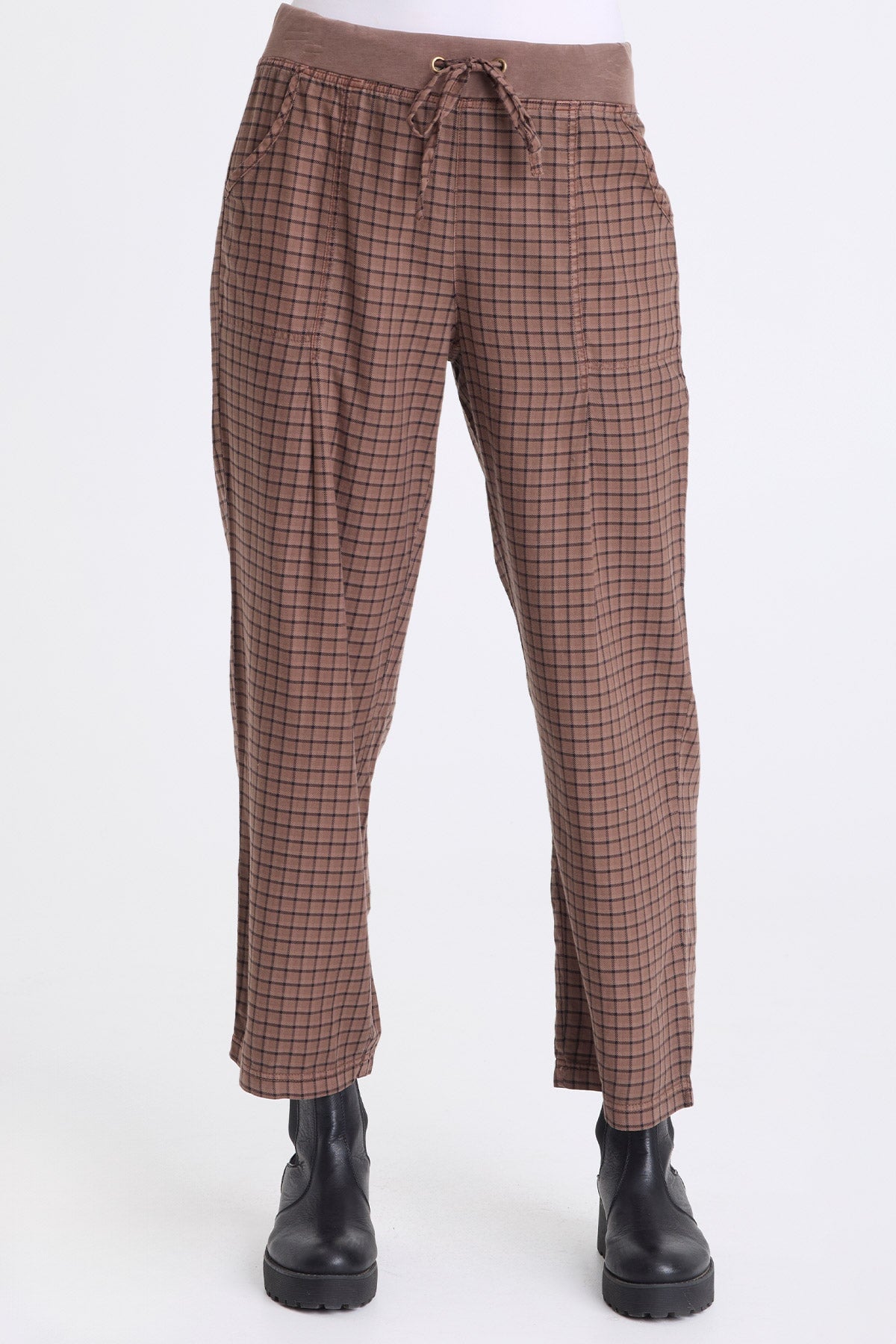 XCVI Amun Plaid Tapered Pant 