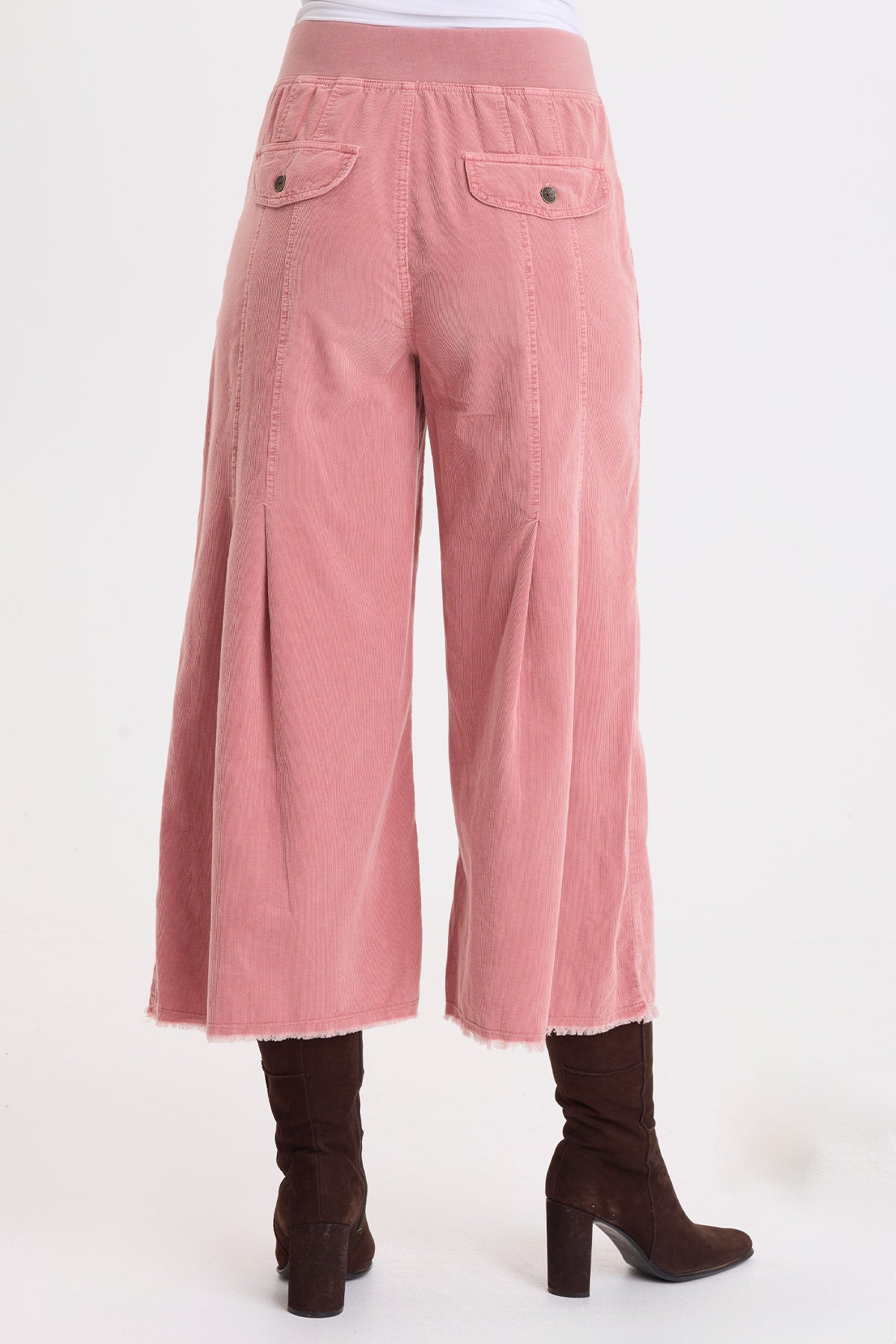 Liene Corduroy Pleated Crop