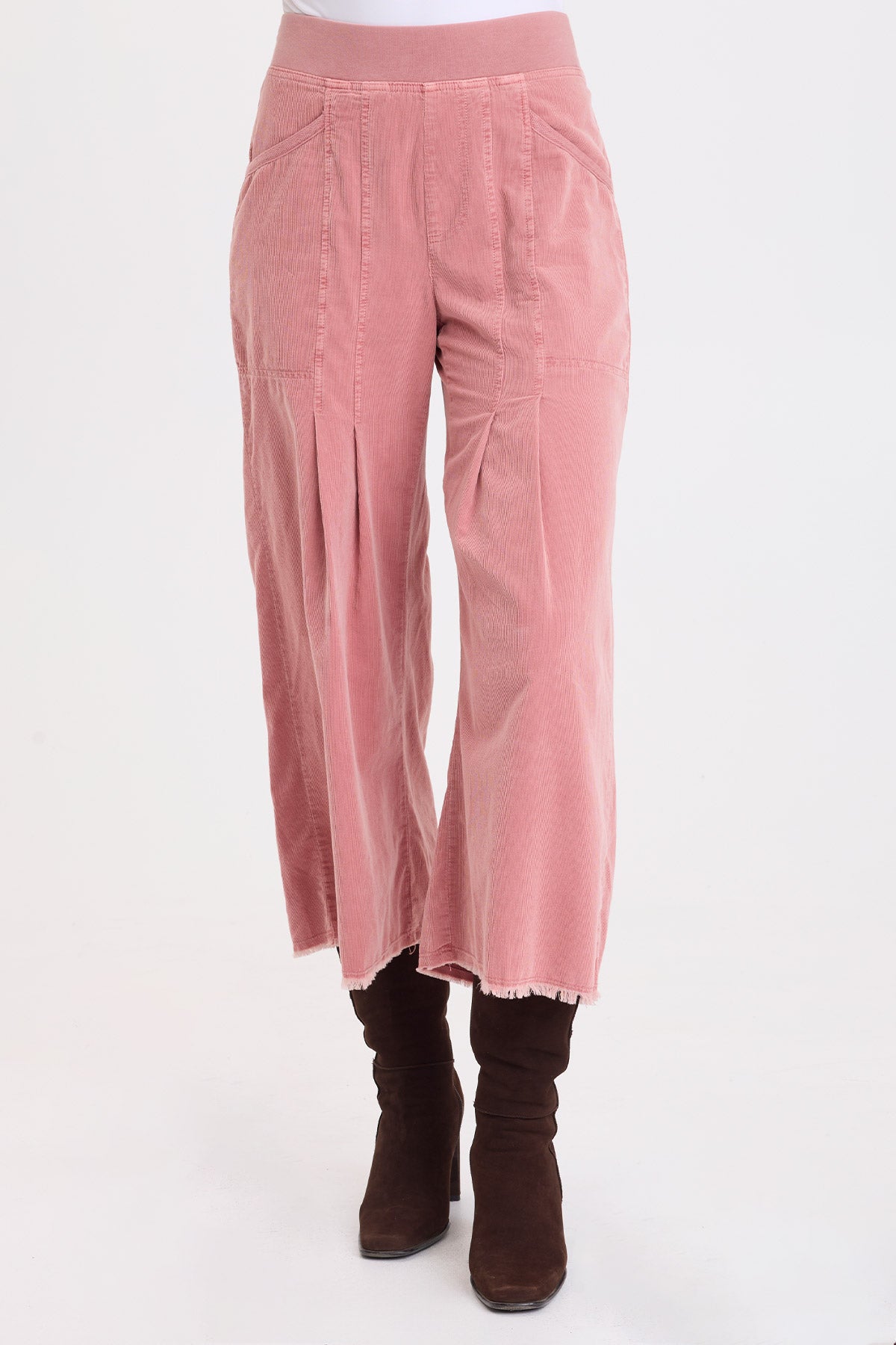Liene Corduroy Pleated Crop