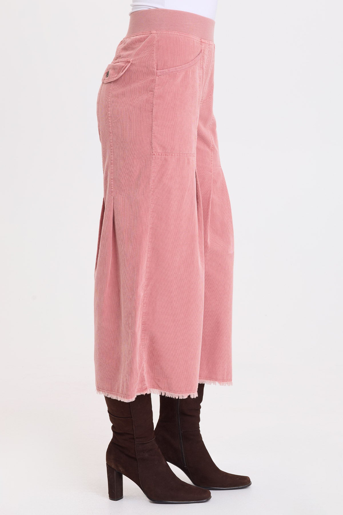 Liene Corduroy Pleated Crop