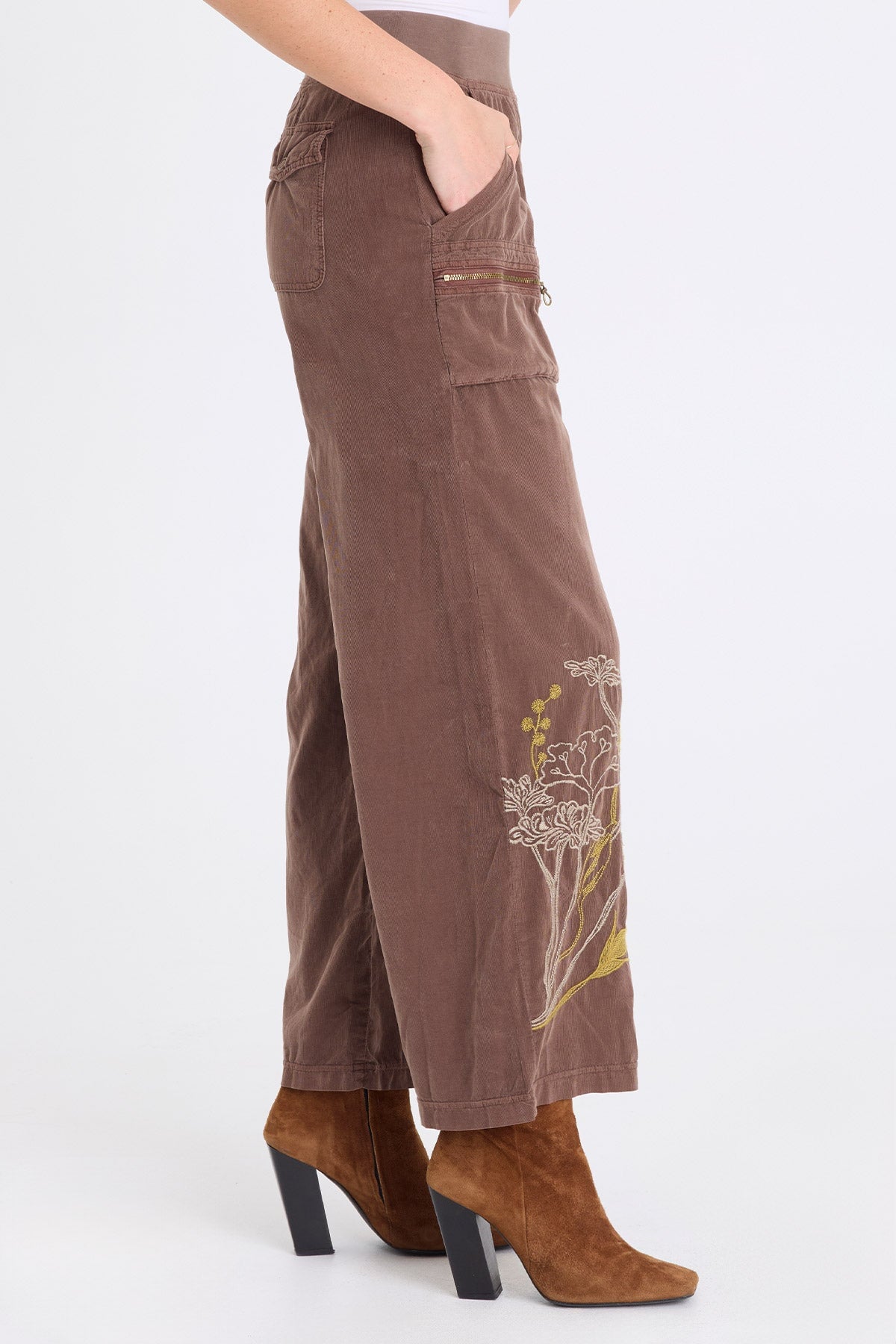 XCVI Aleks Embroidered Corduroy Pant 