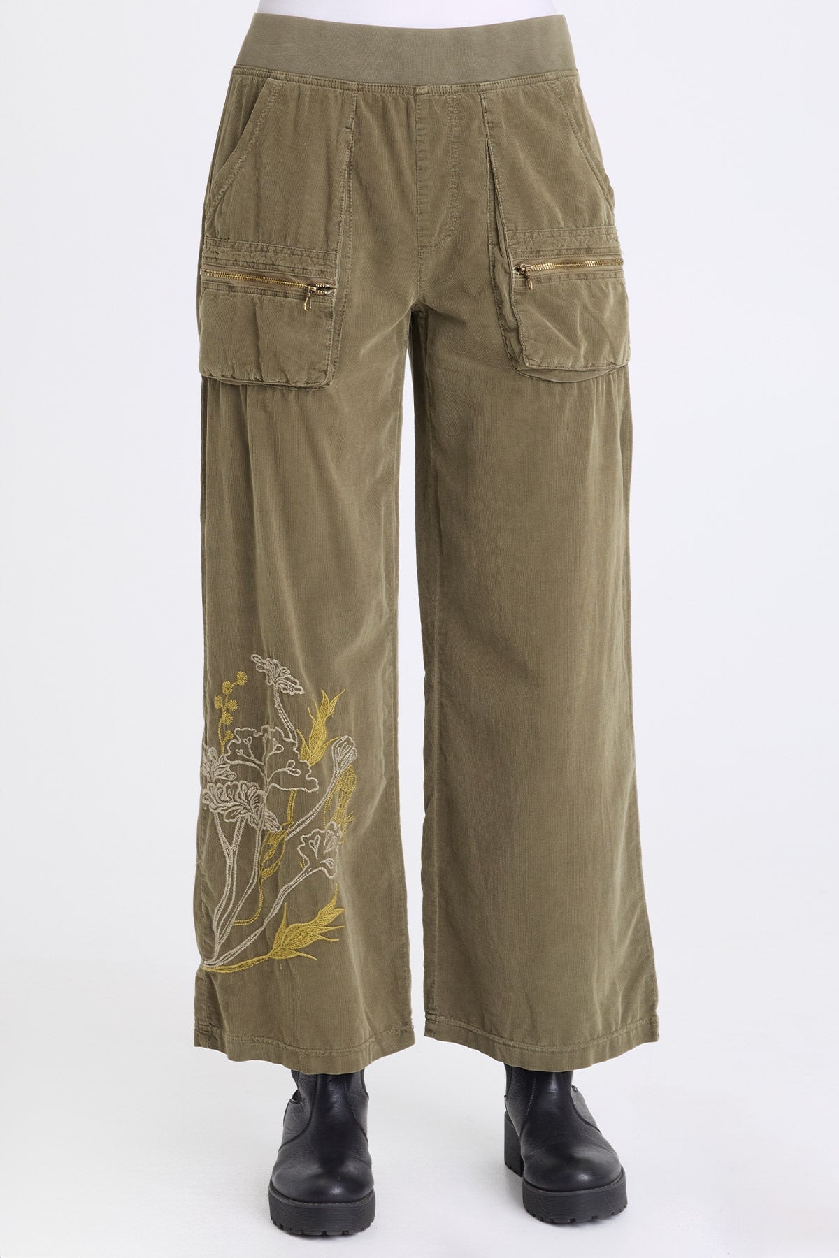 XCVI Aleks Embroidered Corduroy Pant 