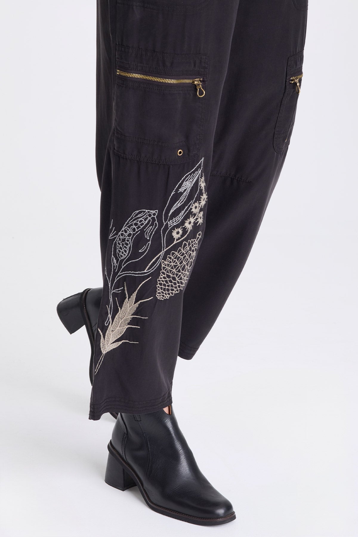 XCVI Odran Embroidered Twill Cargo Pant 