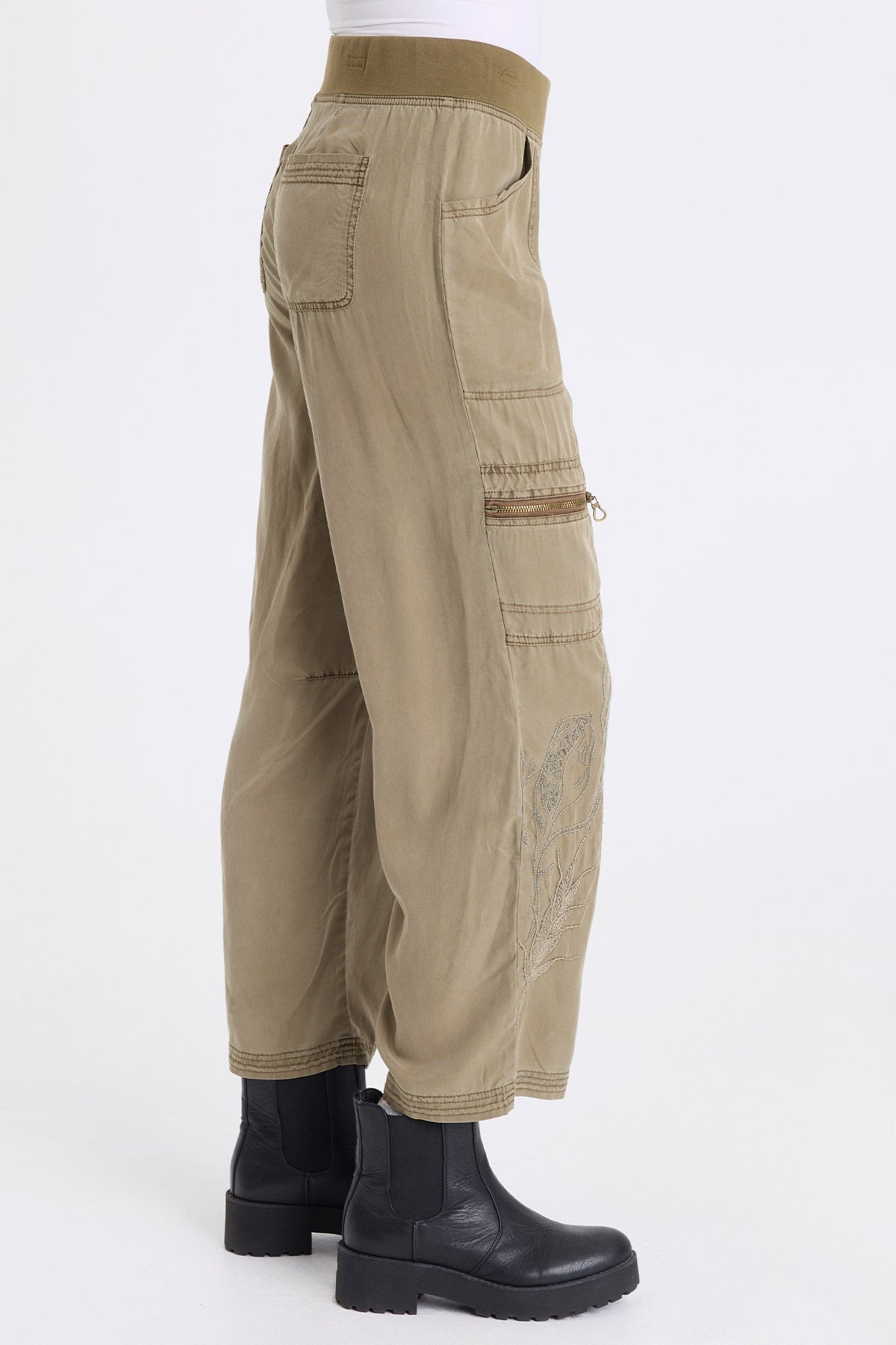 XCVI Odran Embroidered Twill Cargo Pant 