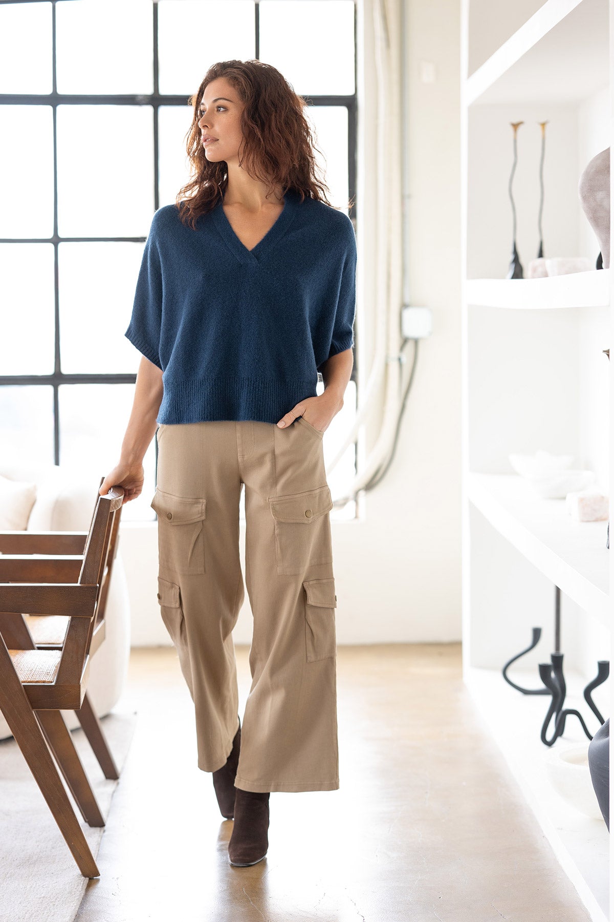 Romulus Twill Wide Leg Cargo Pant