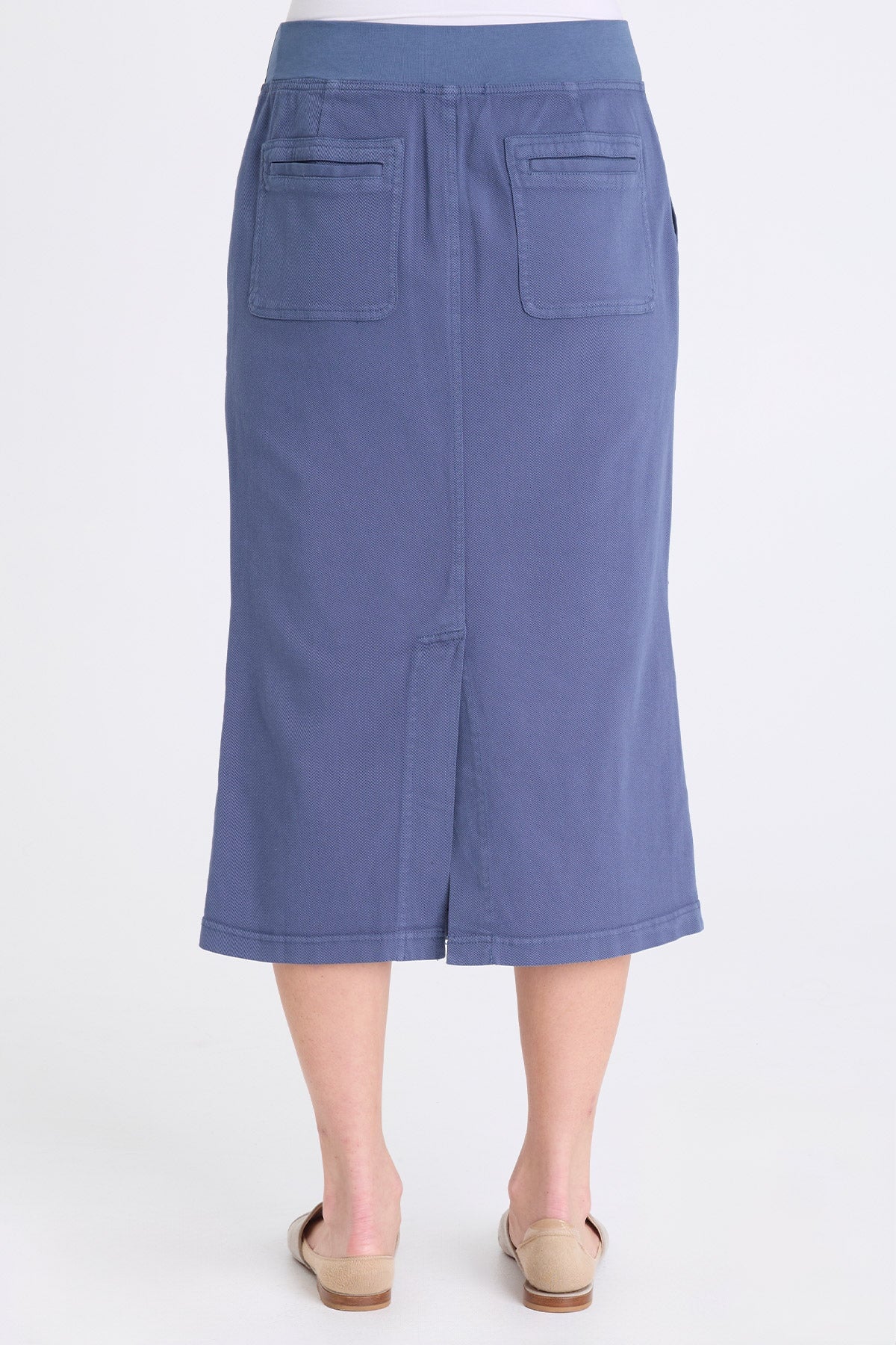 XCVI Abelia Twill Cross Panel Skirt 