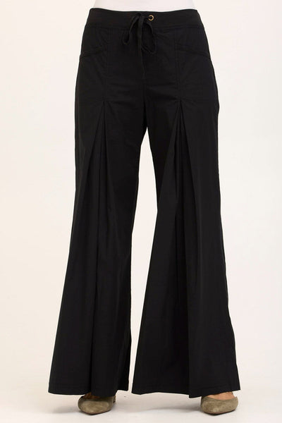 Wearables Core Zorba Stretch Poplin Box-Pleat Wide-Leg Pant