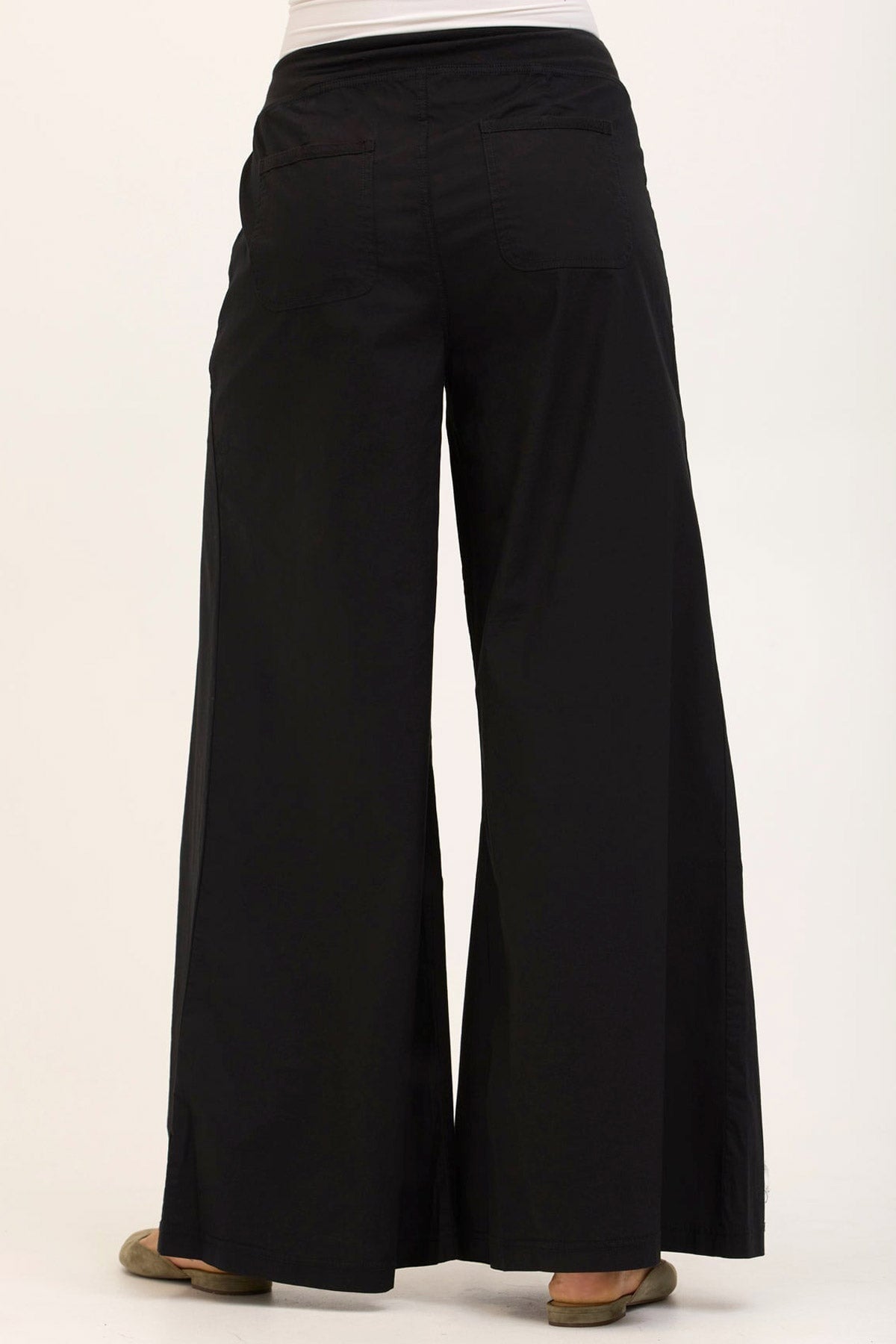 Wearables Core Zorba Stretch Poplin Box-Pleat Wide-Leg Pant