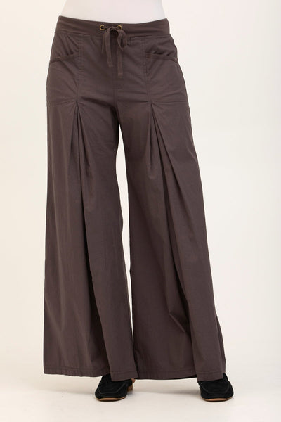 Wearables Core Zorba Stretch Poplin Box-Pleat Wide-Leg Pant
