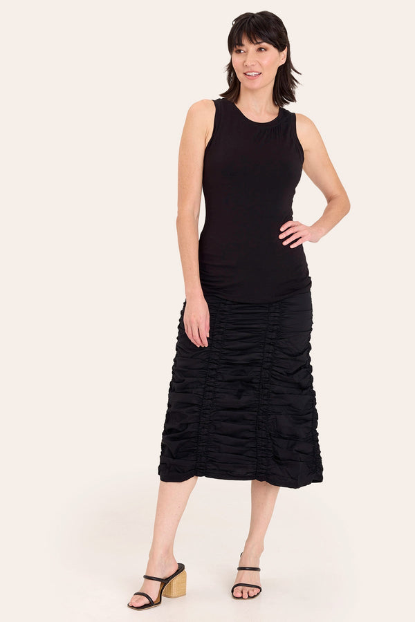 XCVI Tozie Poplin Ruched Panel Drawstring Mini Skirt