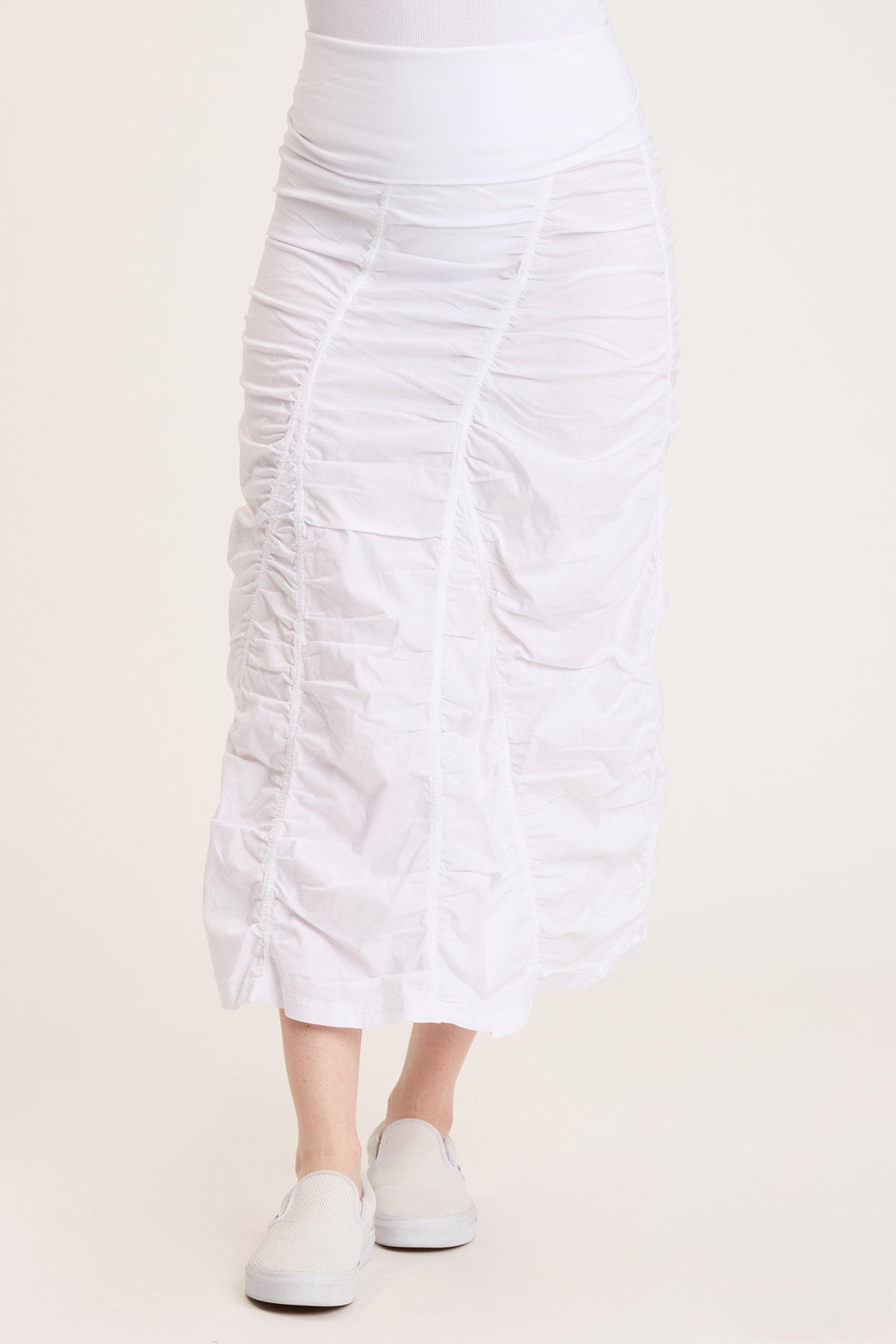 Wearables Gored Peasant Skirt In White