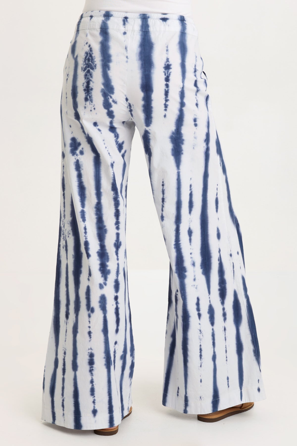 Wearables Tiered Wide Leg Drawstring Flare Ruched Pant 