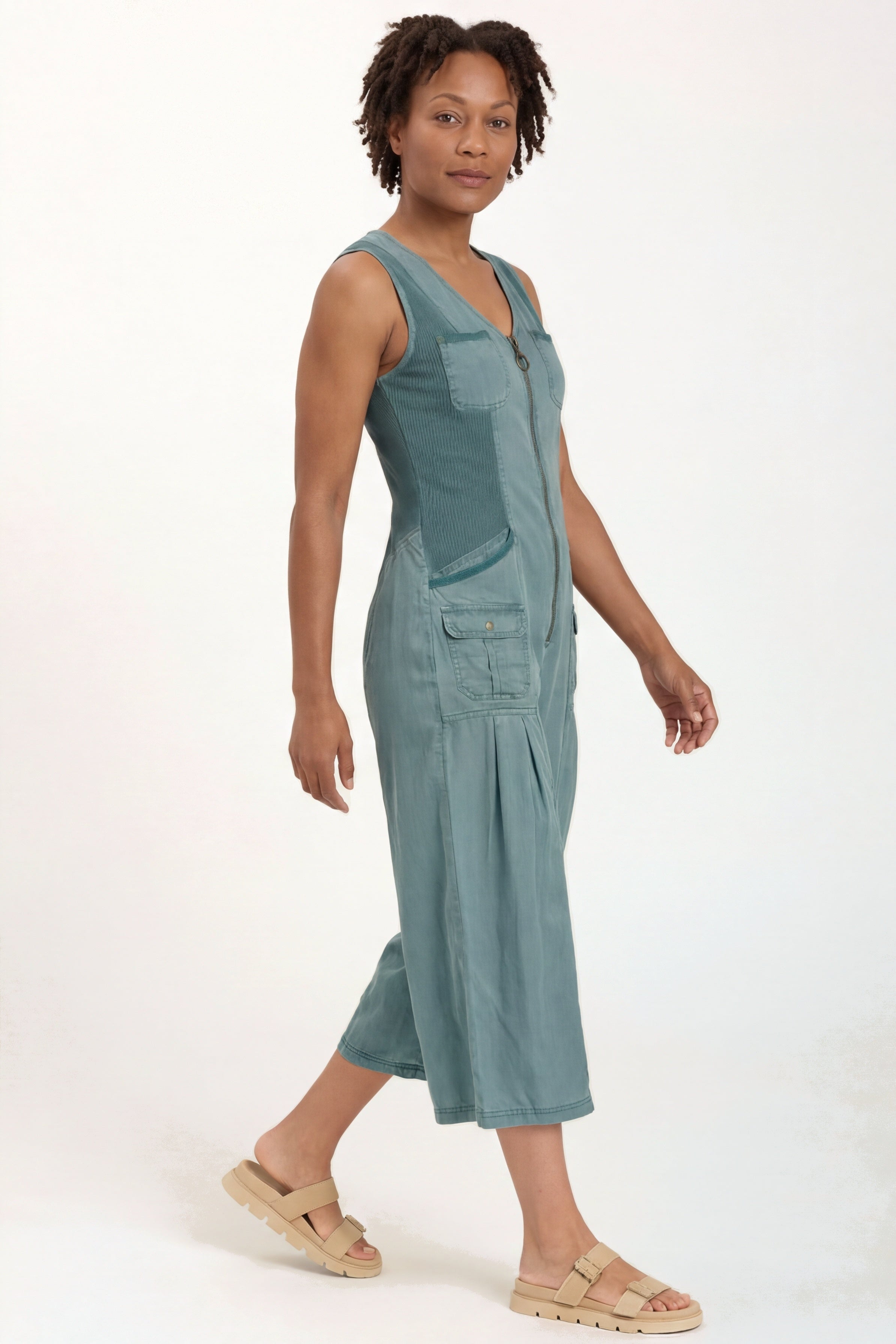 XCVI Soft Twill Macgowan Wide Leg Cargo Jumpsuit 