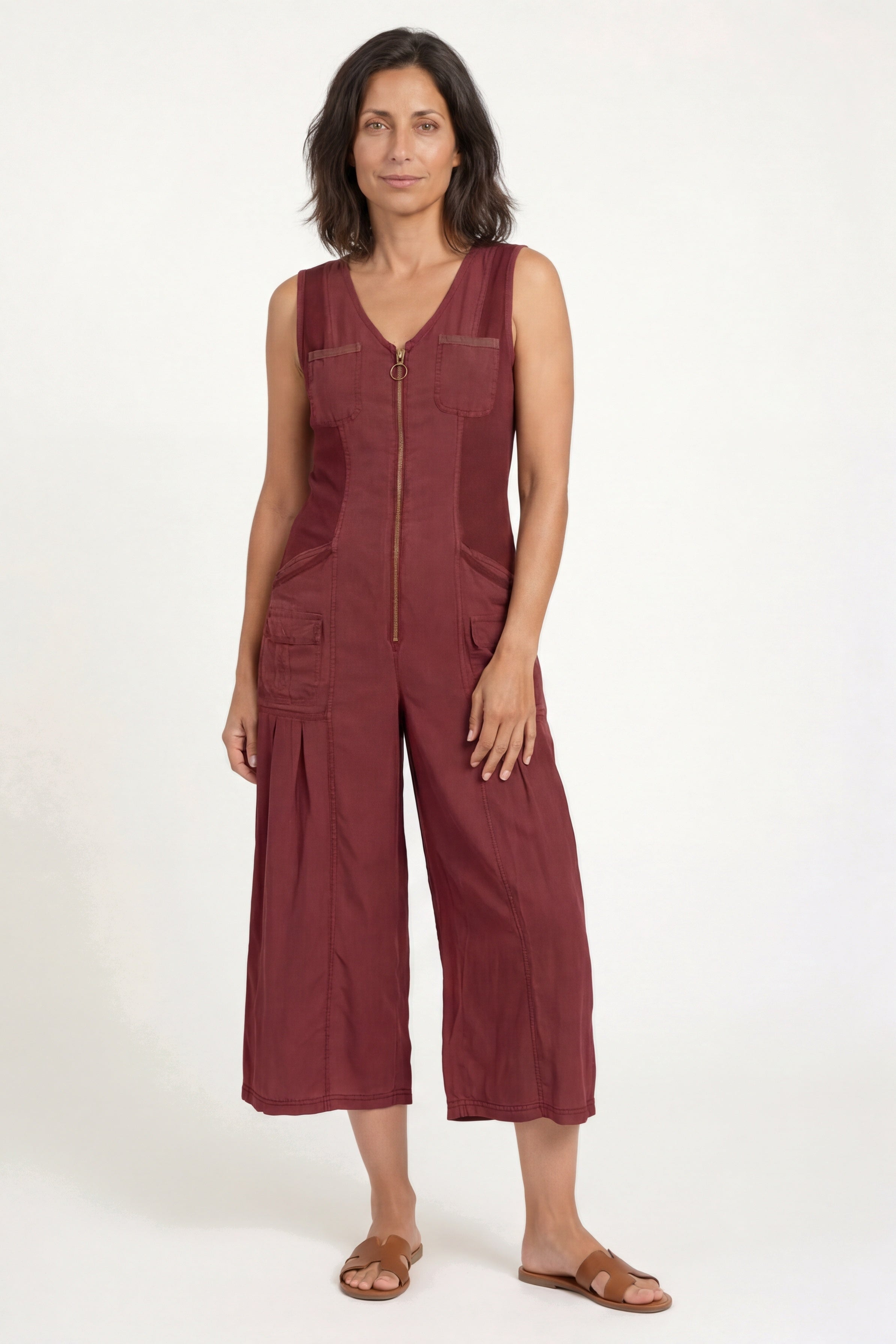 XCVI Soft Twill Macgowan Wide Leg Cargo Jumpsuit 