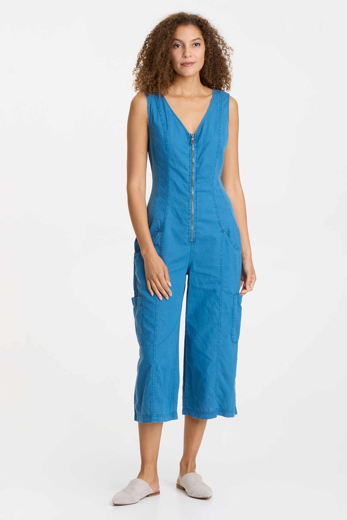 Wearables Linen Norris Jumpsuit In Blue