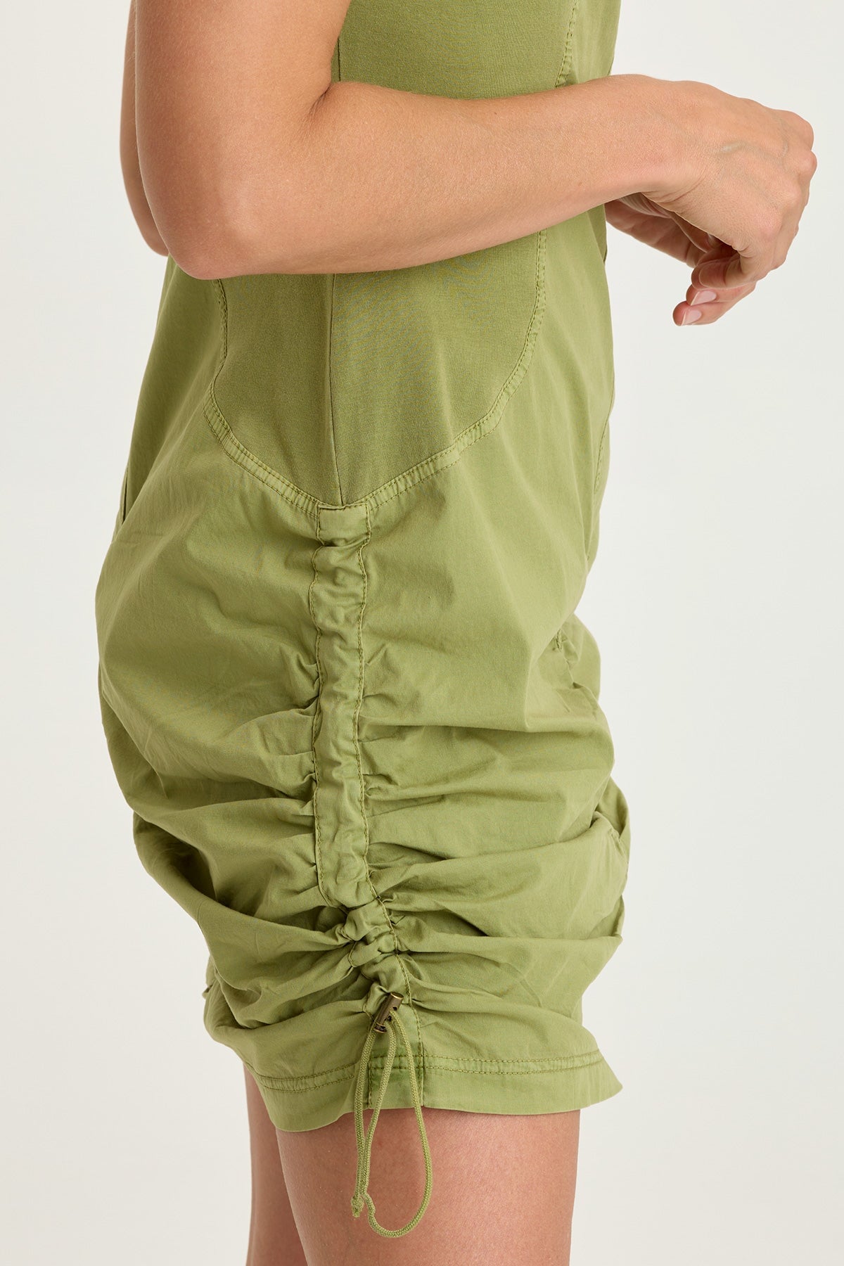 Wearables Wylda Poplin Cinchable V-Neck Dress 