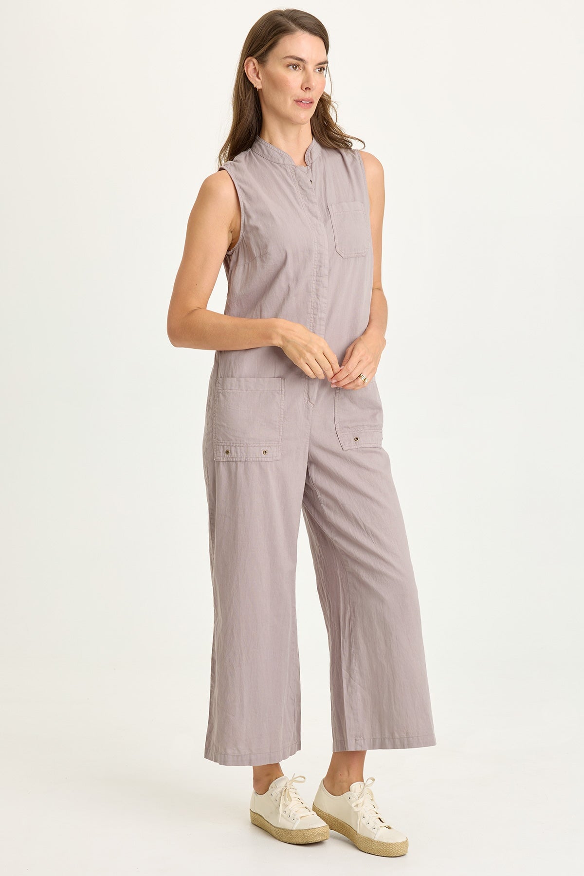 Wearables Tawnie Linen Button-Up Jumpsuit 