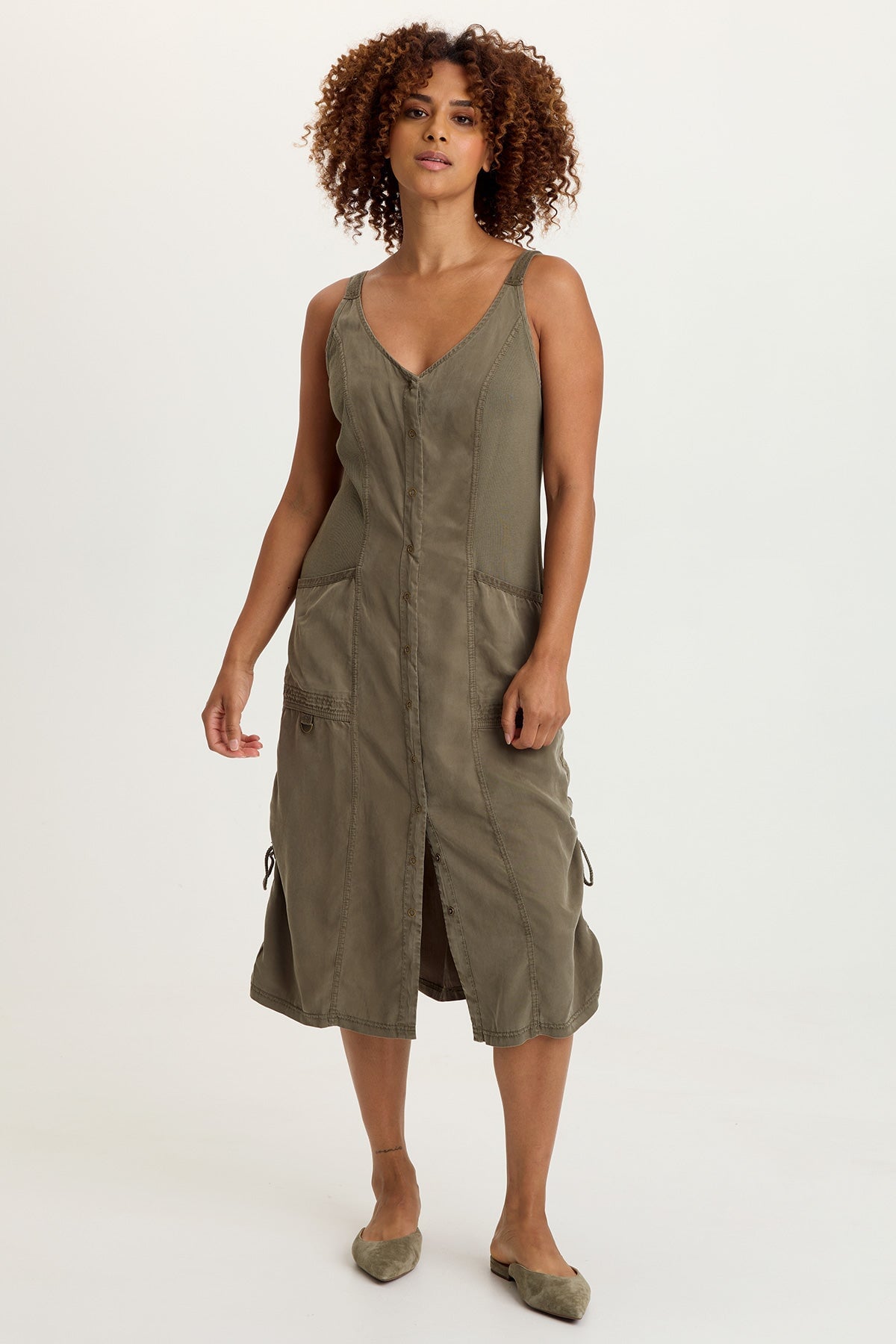 XCVI Edsel Twill Snap-Up Dress 