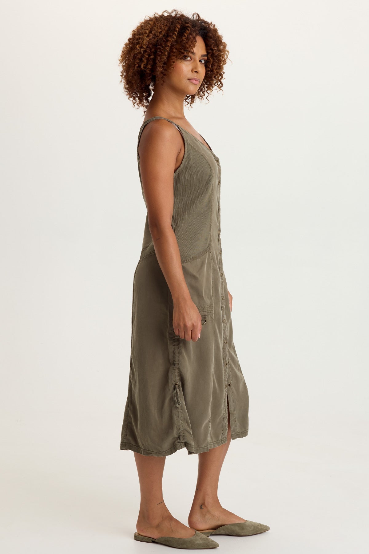 XCVI Edsel Twill Snap-Up Dress 