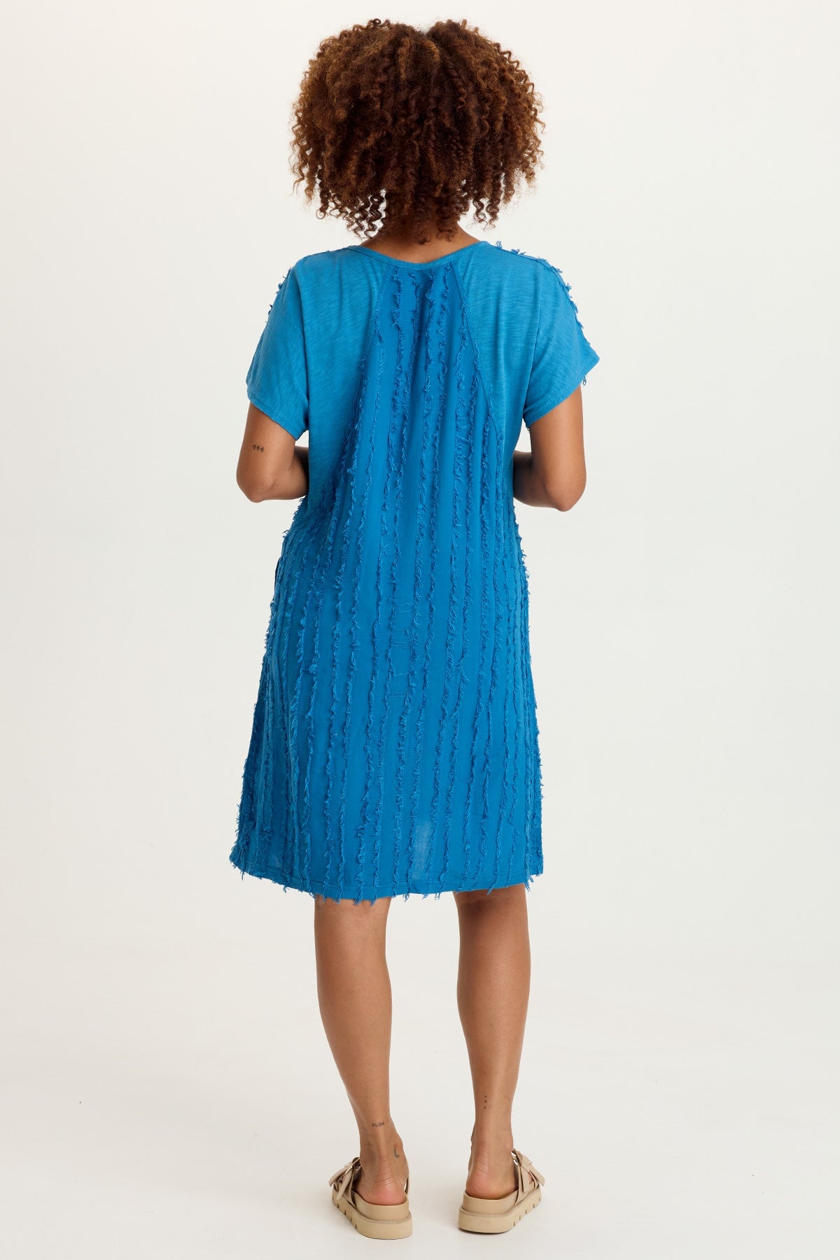 XCVI Kenyon Stripe Voile V-Neck Dress 