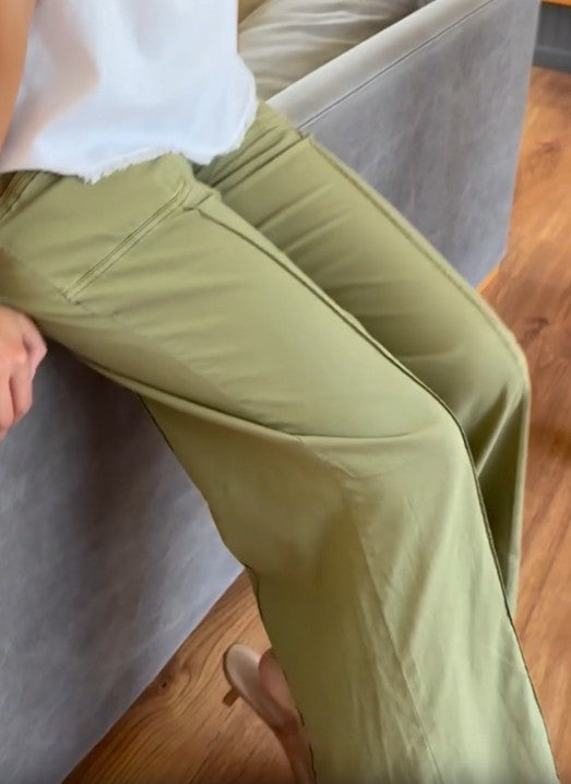Wearables Torryn Cotton Linen Zipper Pockets Pull-On Pant