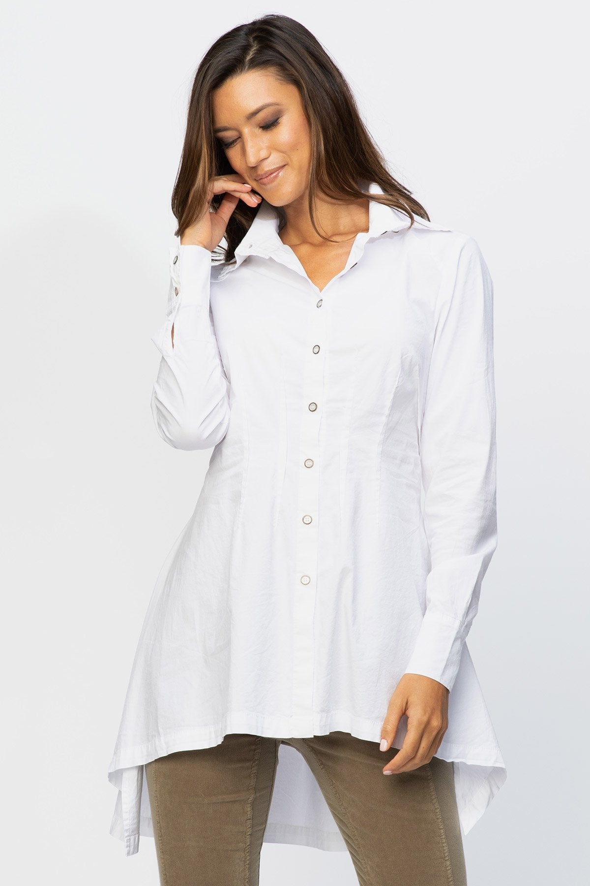 Wearables Button Bell Tunic In White