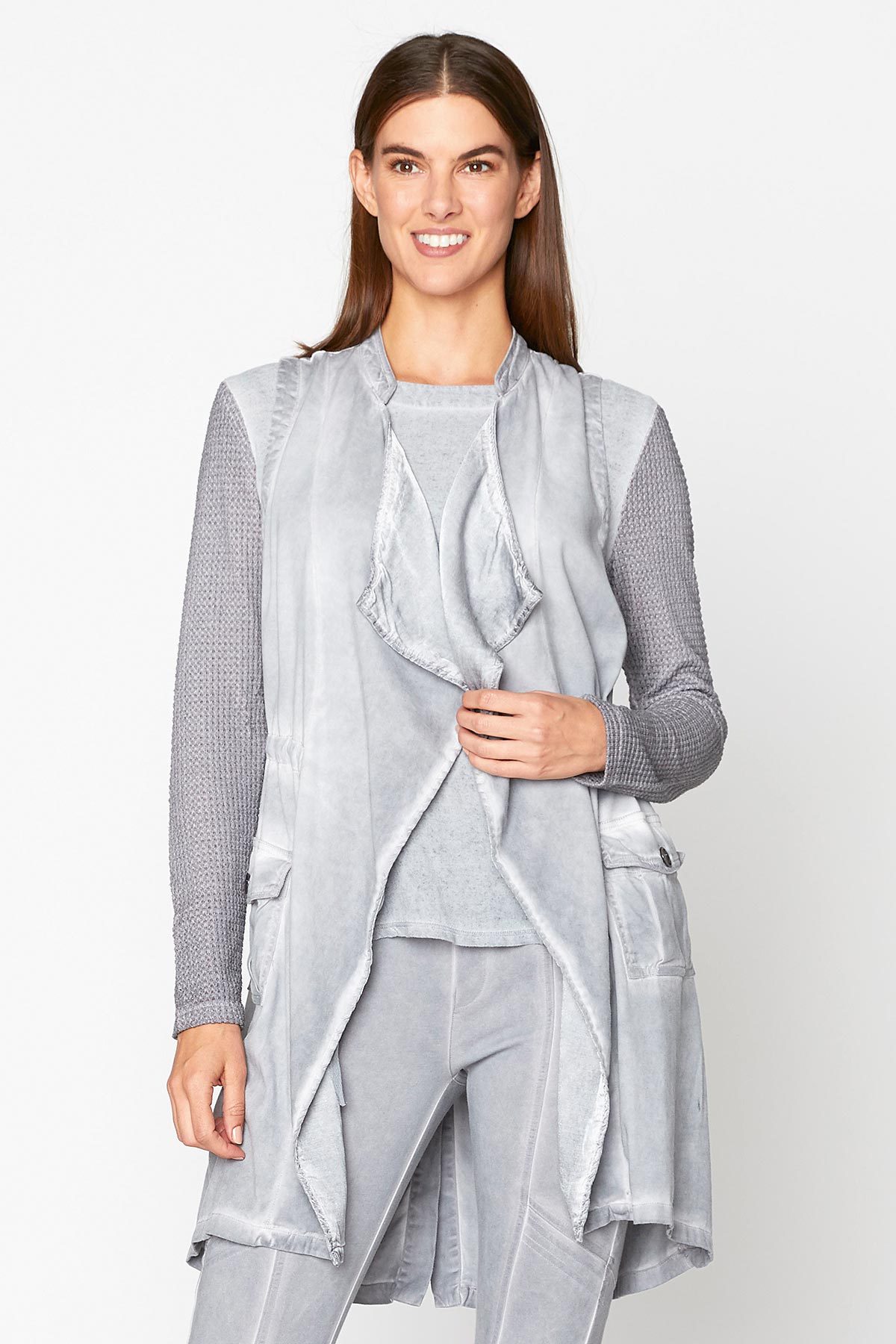 Xcvi Slade Vest In Grey