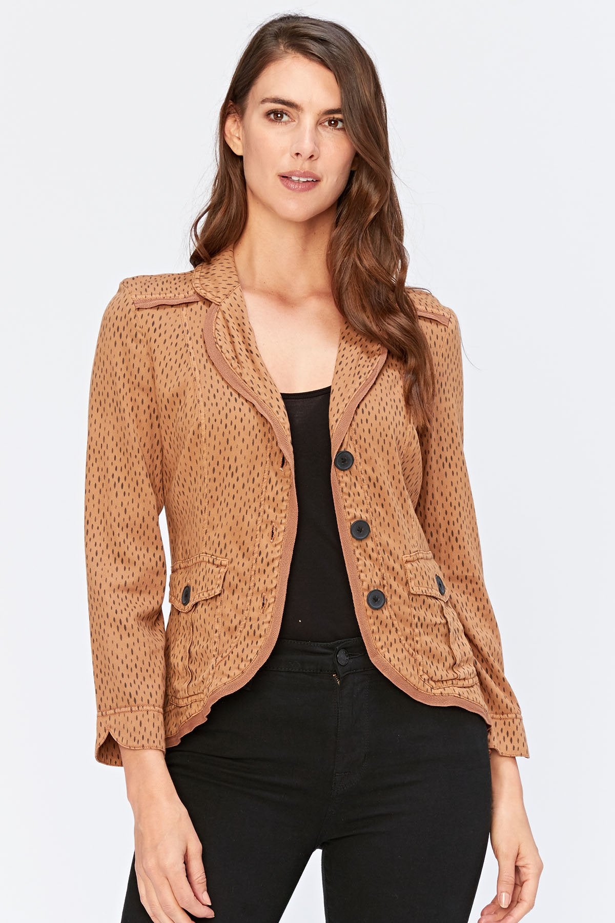 Xcvi Printed Bode Jacket In Orange