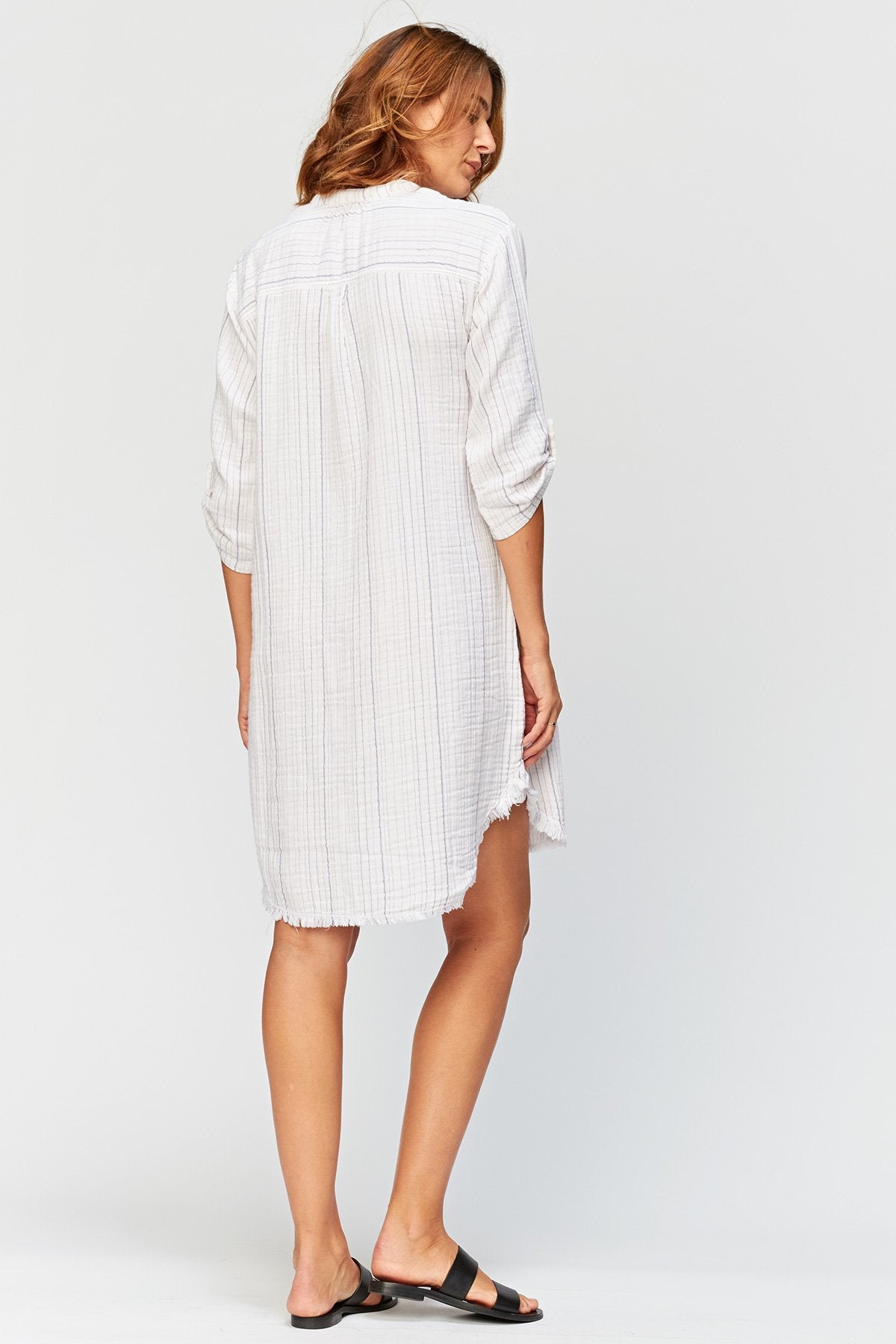 XCVI Ynez Stripe Shirt Dress 