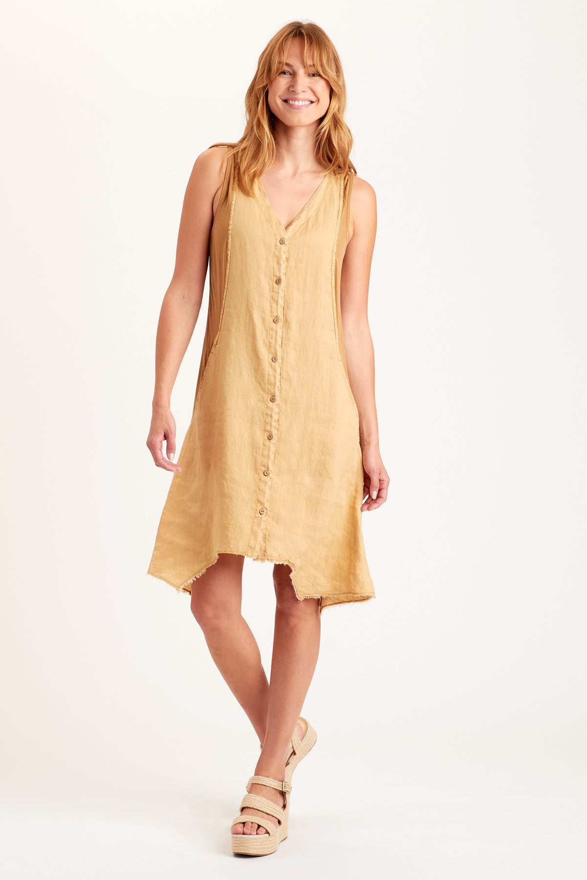 Xcvi Francis Tank Dress In Yellow
