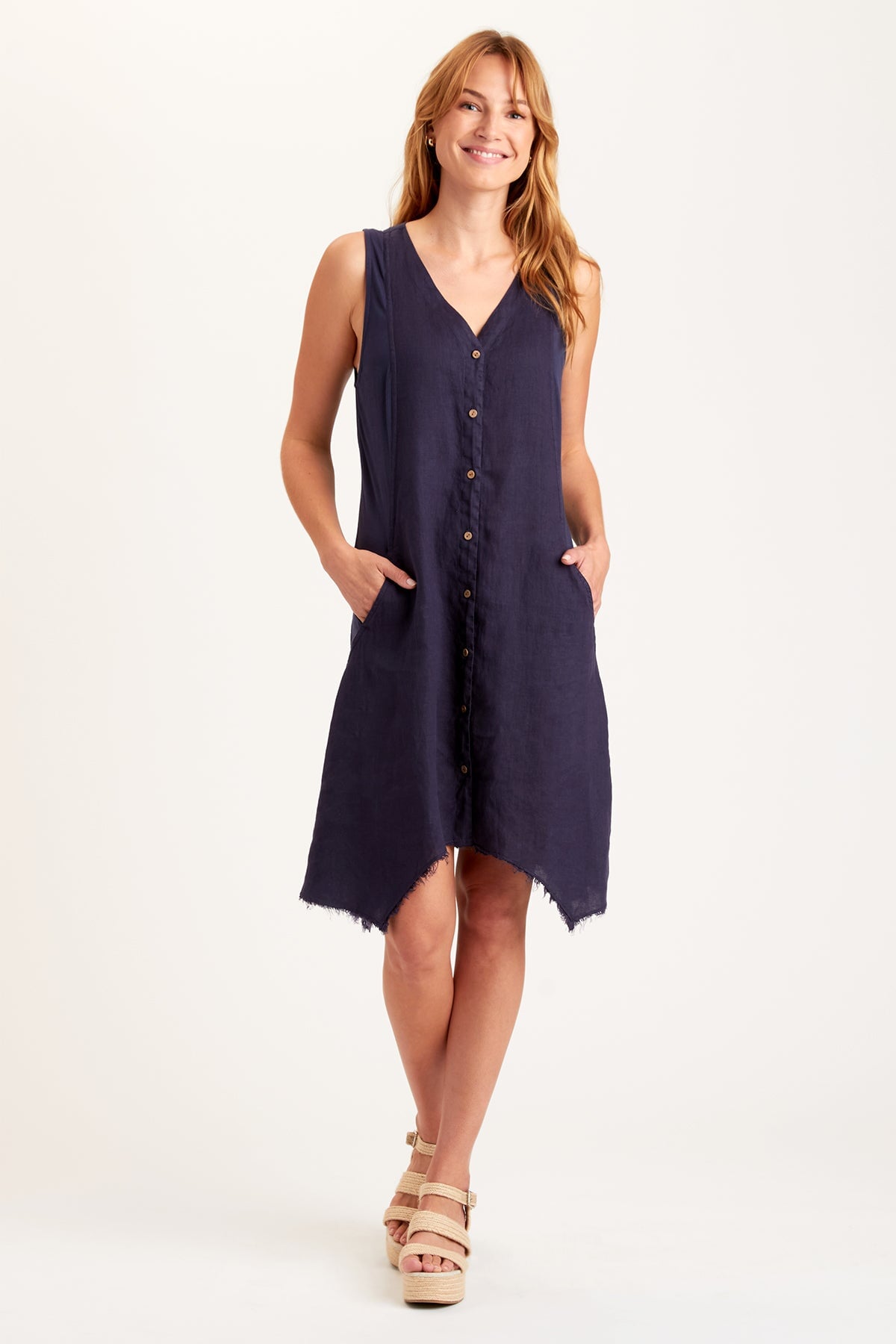 Xcvi Francis Tank Dress In Blue